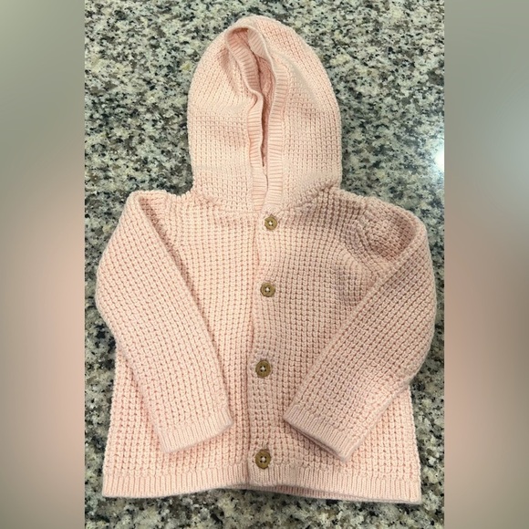 Carter’s Baby Girl Crochet Sweater in Light Pink Size 9 Months So Precious 💕 - Picture 1 of 12